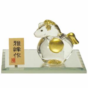 干支 午 置物 馬 うま 2026年/ 風水クリスタル 福午 /粗品 販促 景品