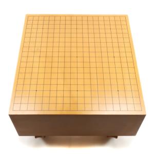 囲碁セット 新かや5寸足付碁盤セット(蛤碁石25号・栗碁笥大)【囲碁将棋