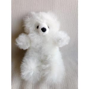 毛長アルパカ毛100％ぬいぐるみ くま ふわふわ 高品質リアル