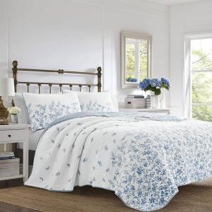 LAURA ASHLEY（ローラアシュレイ） ベッドカバー ピロカバー 3点セット