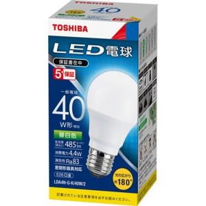 TOSHIBA（東芝） 昼白色 40W形相当 LDA4N-H-E17/S/40W2 配光角約120度