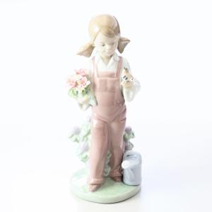 LLADRO（リヤドロ） 私のことも忘れないで 少女 猫 ネコ 置物 01005743