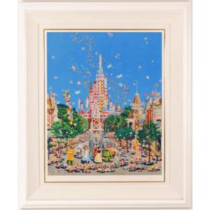 スイス 風景画 絵画 パステル画 石井清 「黄色の花の咲くアルプス」 額