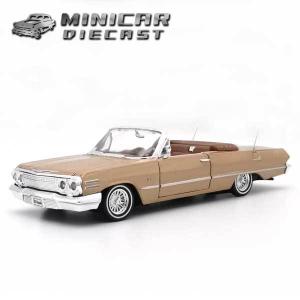 モーターマックス 1/24 箱入り ミニカー 1964 CHEVROLET IMPALA レッド