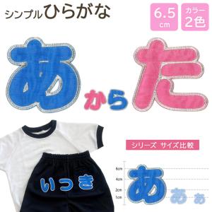 ブロドリー 文字ワッペン ひらがな 大きい ら〜記号 名前 アイロン