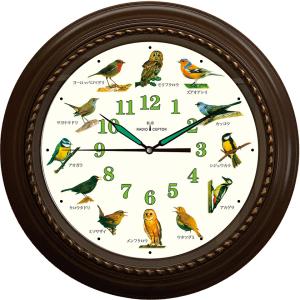 RHYTHM リズム 電波掛け時計日本野鳥の会 四季の野鳥 8MN408SR06 返品