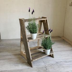 フラワースタンド 3段ステップ 木製フラワースタンド 木製花台 花台