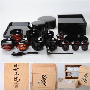 中古 茶道具 懐石道具 会席道具/折敷 懐石膳 会席盆 点心盆 輪島塗り