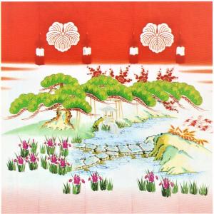 加賀友禅 花嫁のれん 花嫁暖簾 兼六園1 手描き 花嫁のれん号 花嫁