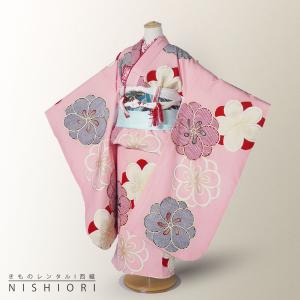 NISHIORI 花ひめ 正絹 レンタル商品 7歳の七五三 女の子 四つ身 着物