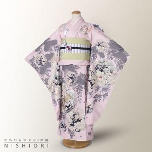 NISHIORI 花ひめ 正絹 レンタル商品 7歳の七五三 女の子 四つ身 着物