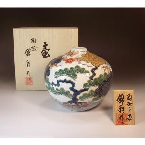 有田焼 古伊万里様式金彩唐草割元禄美人絵飾り大皿｜陶芸作家 藤井錦彩