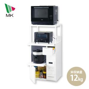 米びつ付きレンジ台 幅60 「ファインキッチン」CD-304W （キッチン収納