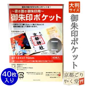 書き置き 御朱印 御城印 用 クリア ポケット ファイル 20枚入り 大判