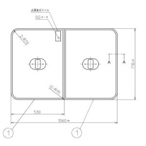 TOTO 送料無料 お風呂のふた 風呂ふた 軽量軽量把手付き組み合わせ式