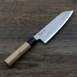 義弘作 菜切 和菜切 包丁 170mm HAP40 粉末ハイス鋼 樫漆柄 堺打ち刃物
