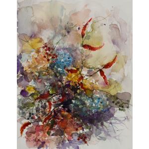 阿蘇 風景画 絵画 熊本 水彩画 ジークレー 版画 内藤謙一 「黎明・阿蘇