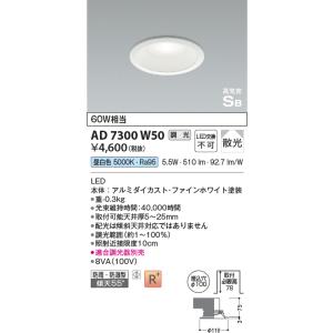 KOIZUMI（コイズミ） AD7351W27 ダウンライト LED一体型 防雨 防湿型