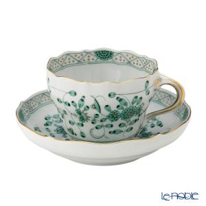 マイセン インドの華枝付きグリーン 340310 兼用カップアンドソーサー