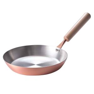 銅製 フライパン 30cm 内面メッキ無 板厚約2mm 業務用仕様 日本
