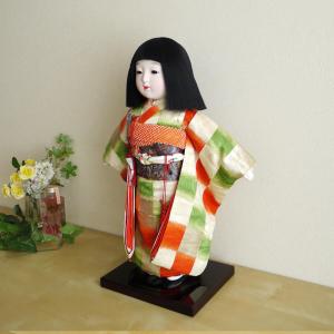 市松人形 元賀章介 11号尺一別染め 菊ちらし 増村人形店 MMN0174