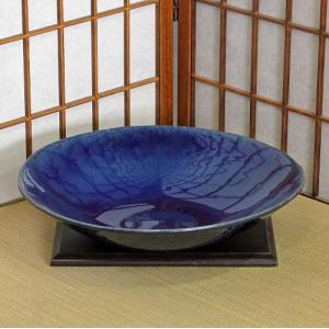 信楽焼 水盤 花器 11号 万年青 丸 陶器 池坊 嵯峨御流 生け花 華道用