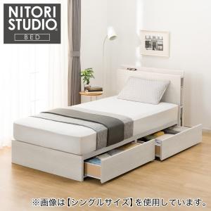 ニトリ（NITORI） クイーン 棚・サイド収納付きベッドフレーム(NS-003