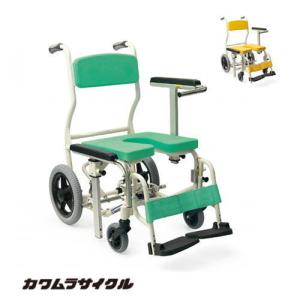 カワムラサイクル 車椅子 介助式 シャワー用 KS12 : 車椅子・シルバー