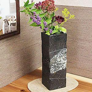 信楽焼 砂入り茶窯変ひねり花器 花入れ 和風 インテリア 花瓶 花器