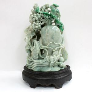 theory xyz 翡翠 馬 置物 立ち馬 大 飾彫り台座付 : theory xyz - 通販