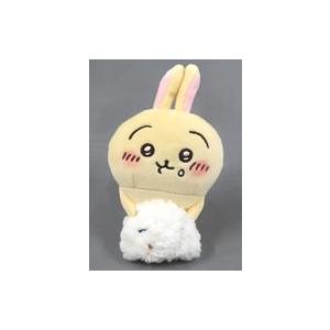 中古ぬいぐるみ うさぎ(おにぎり) デスクトップから見守るひっかけ
