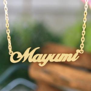 ネックレス レディス イニシャルネックレス ネームネックレス 18金 K18