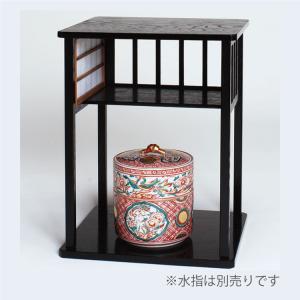 溜 四方棚 爪紅 而妙斎好写 戸塚富悦作 茶道 表千家 溜塗 茶棚 茶室 濃