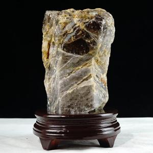 2.6Kg スモーキークォーツ 煙水晶 原石 虹入り ルチルクォーツ入り