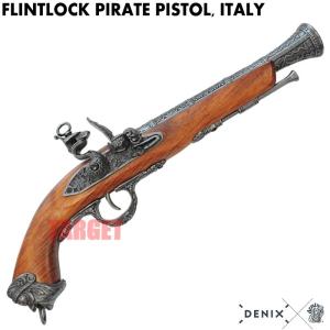 ☆DENIX ダブルバレル 回転式フリントロックピストル イギリス 1264