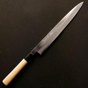 堺宏之作 白鋼 霞仕上げ 水牛桂柄 身卸包丁 210mm(7寸) 日本製 堺市