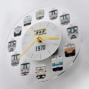 鉄道グッズ 江ノ電クロック （アイボリー） 置き掛け時計 : 鉄道グッズ