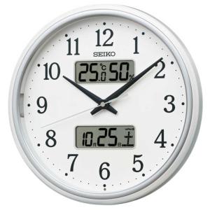 SEIKO（セイコー） 掛け時計 壁掛け KX235H 電波時計 温度計 集光樹脂