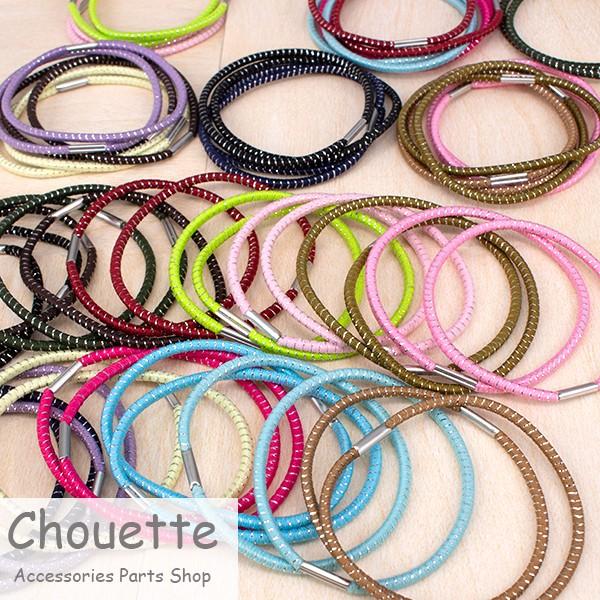ヘアゴム リングゴム 金具あり 縦ラメ 1本売り【細】 ハンドメイド