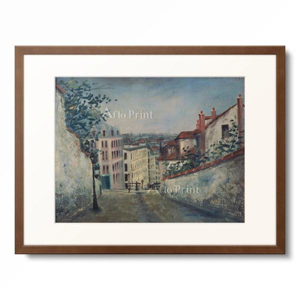 モーリス・ユトリロ Maurice Utrillo 「The Rue du Mont-Cenis on