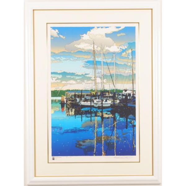 鈴木英人 トワイライトハーバー 海 絵画 風景画 インテリア ジークレー