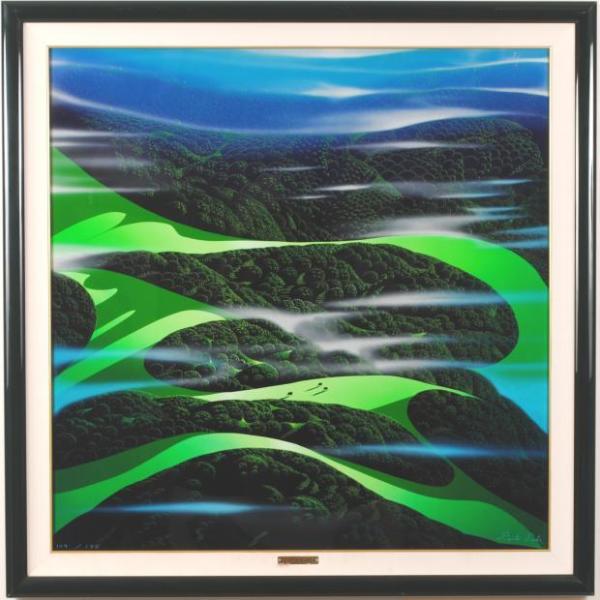 アイベン・ロール 絵画 風景画 シルクスクリーン 藩が「グリーン