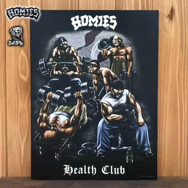 DGA アートパネル HOMIES キャンバス 壁掛け Health Club ブラック