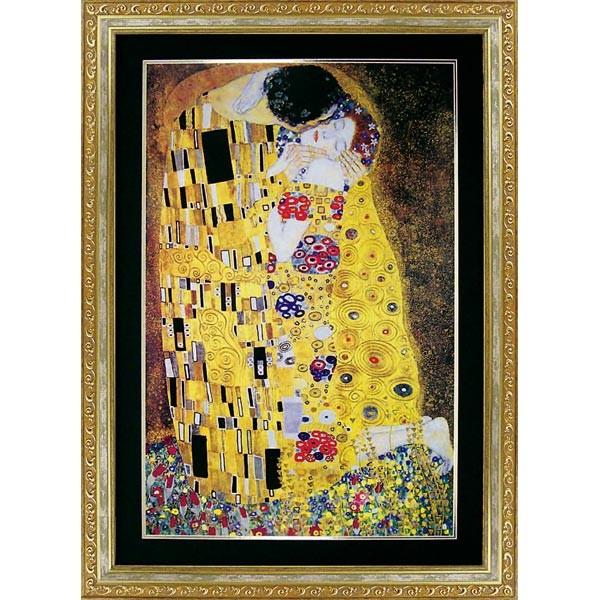 グスタフ クリムト ザ キス 額装済み絵画 完成品 ミュージアムシリーズ