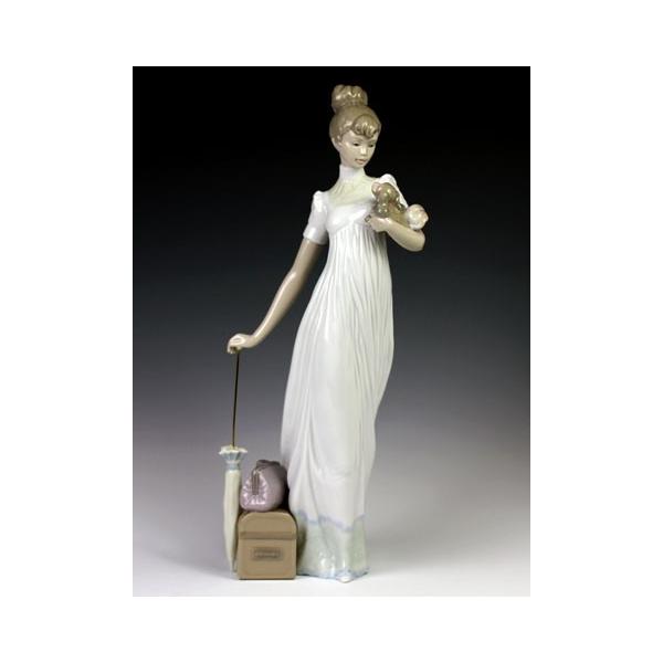 リヤドロ（Lladro リアドロ 陶器人形 置物） 婦人 僕がお供だよ #ldr
