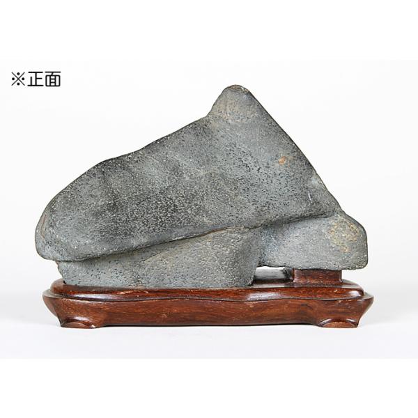水石 「瀬田川石」 盆石 天然石 すいせき 台座付き 現品限り : 盆栽彩