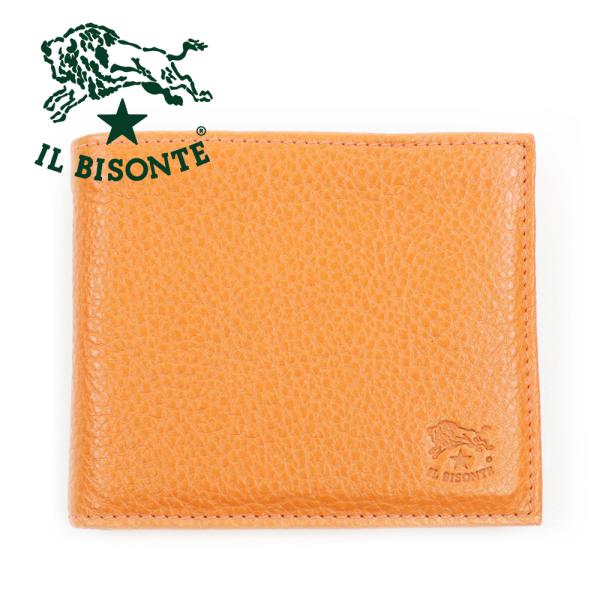 IL BISONTE（イルビゾンテ） 財布 二つ折り 小銭入れ付き オレンジ