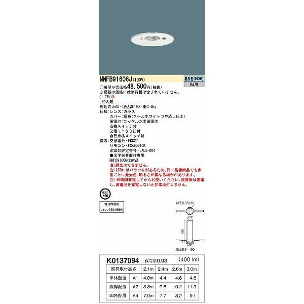 Panasonic（パナソニック） 非常用照明器具 LED（昼白色） NNFB91606J