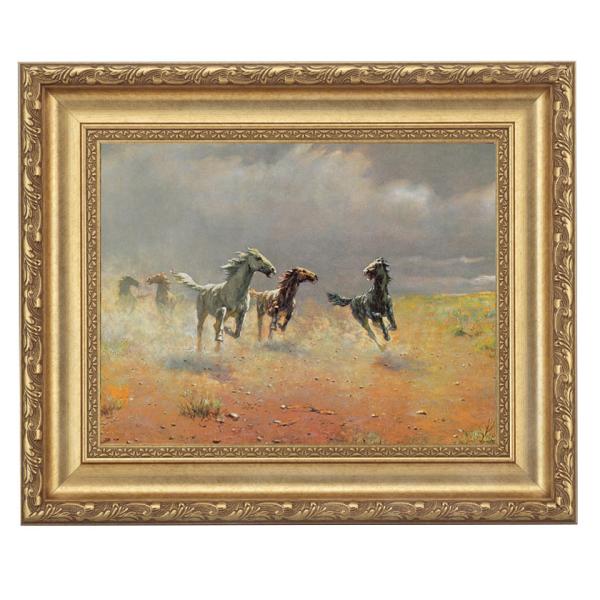 ペーテル・ニコライ・アルボ アルボー 荒野の群馬 4号 立体複製名画 額