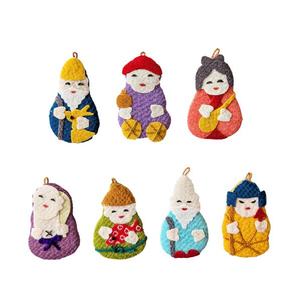 お正月飾り ちりめん細工 七福神 1個 和の伝統を楽しむお 伝統工芸